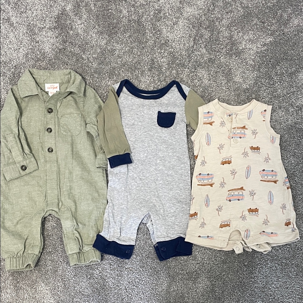 3 Newborn Baby Boy Clothing One Piece